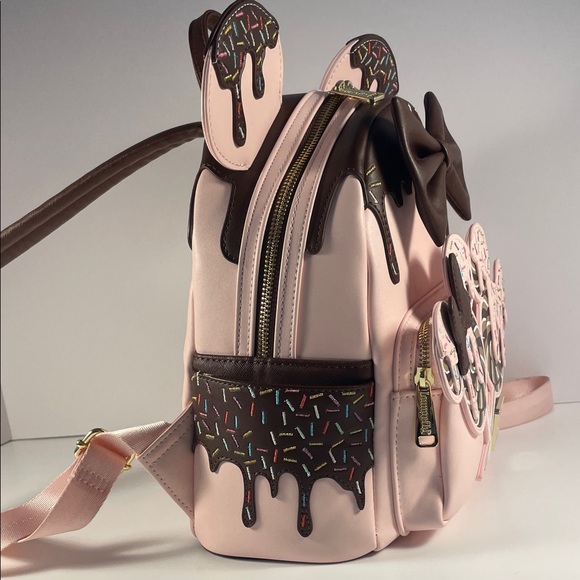 Disney Loungefly Pink and Brown Sprinkle Backpack - Picture 5 of 5